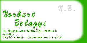 norbert belagyi business card